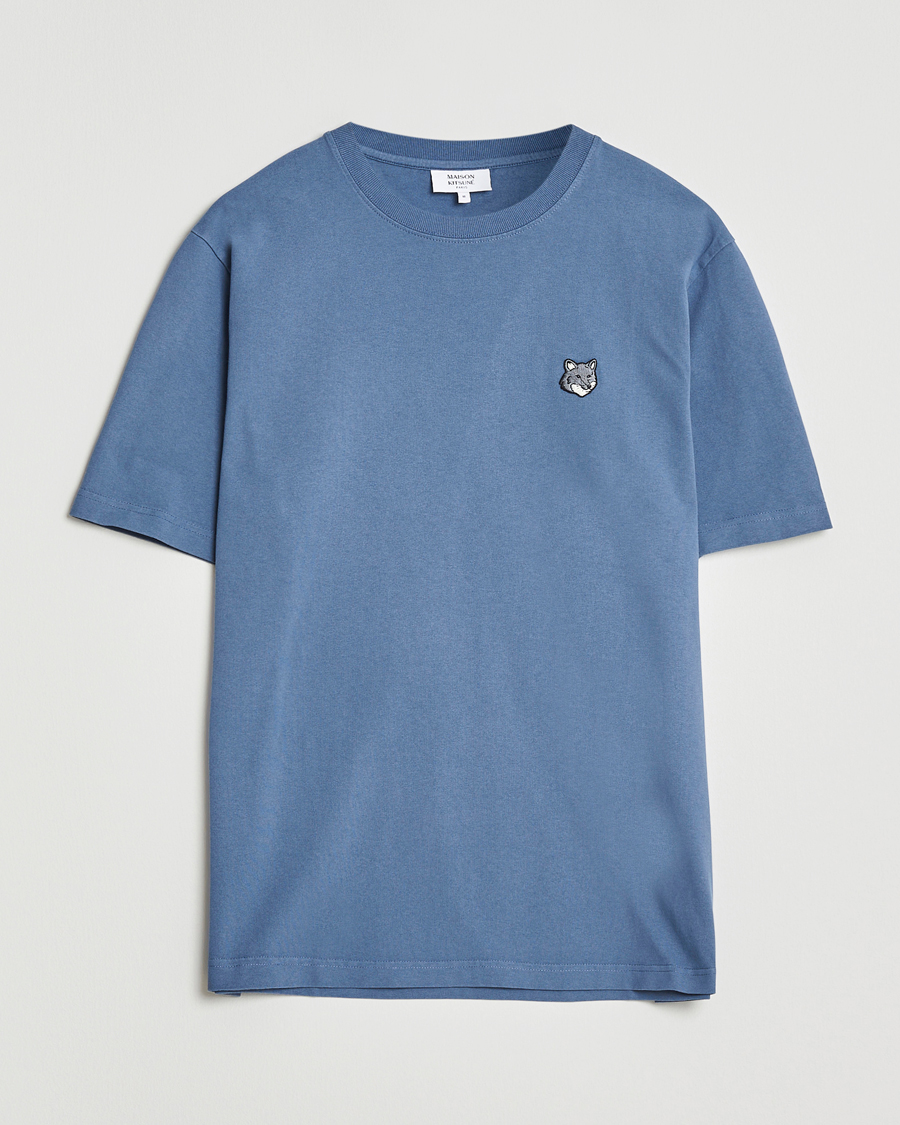 Heren | T-shirts | Maison Kitsuné | Grey Fox Head T-Shirt Seine Blue