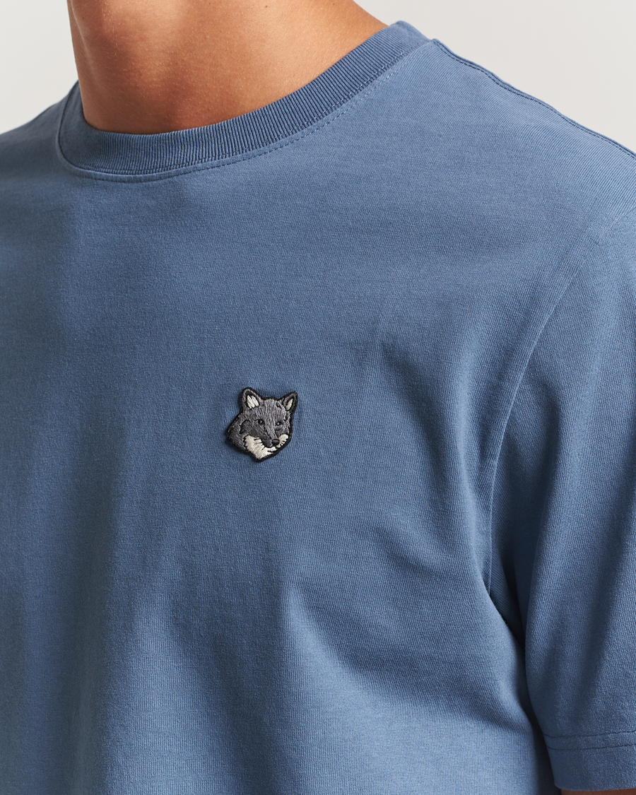 Heren | T-shirts | Maison Kitsuné | Grey Fox Head T-Shirt Seine Blue