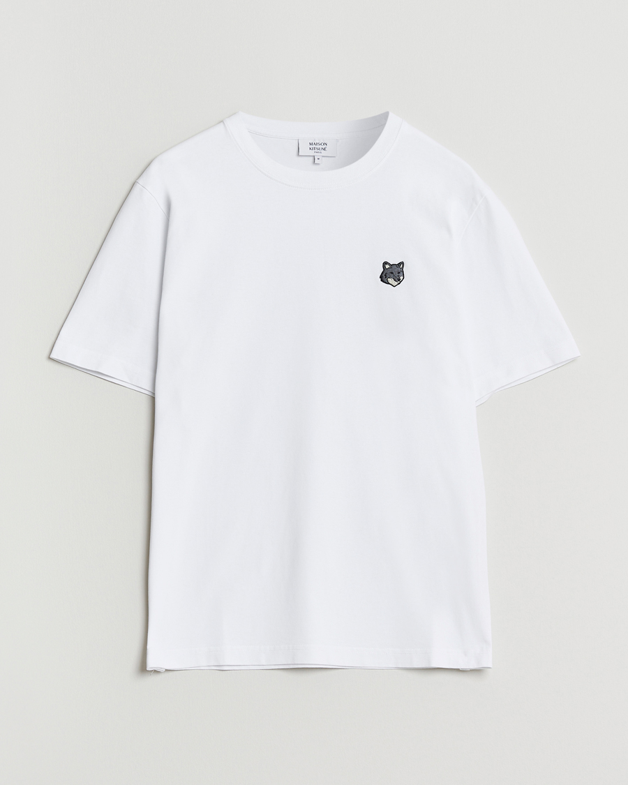 Heren | T-shirts | Maison Kitsuné | Grey Fox Head T-Shirt White