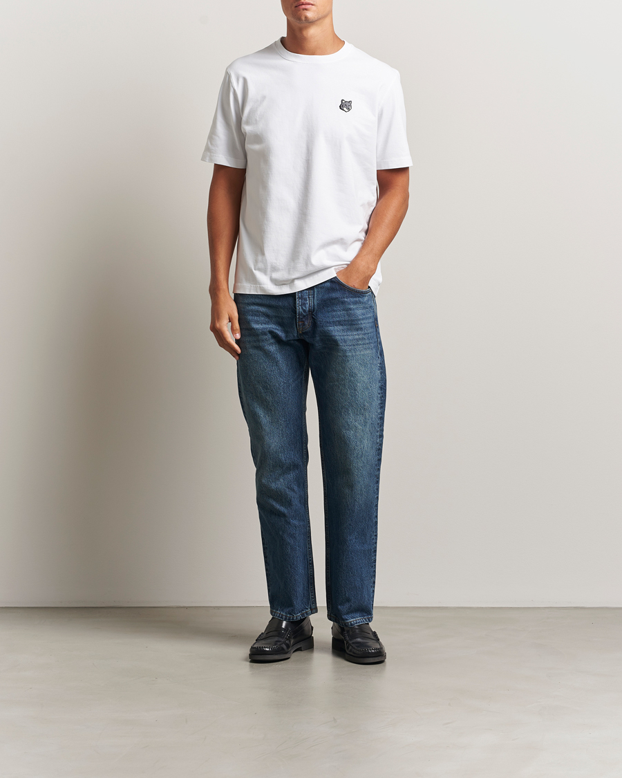 Heren | T-shirts | Maison Kitsuné | Grey Fox Head T-Shirt White