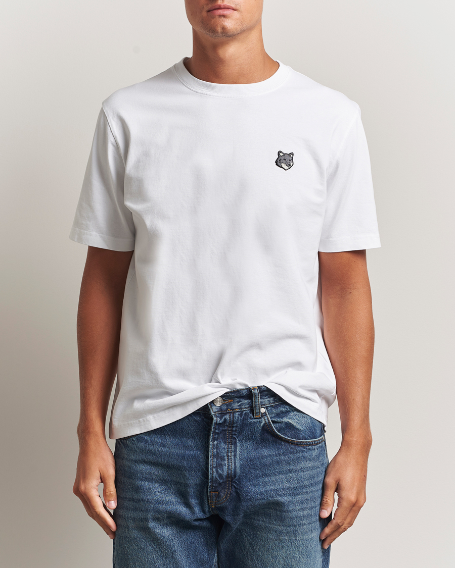 Heren | T-shirts | Maison Kitsuné | Grey Fox Head T-Shirt White