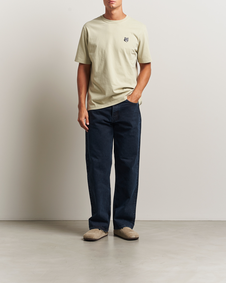Heren | T-shirts | Maison Kitsuné | Grey Fox Head T-Shirt Stone Beige