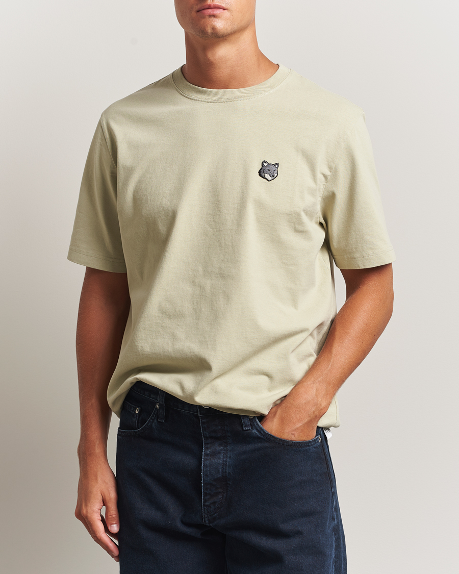 Heren | T-shirts | Maison Kitsuné | Grey Fox Head T-Shirt Stone Beige