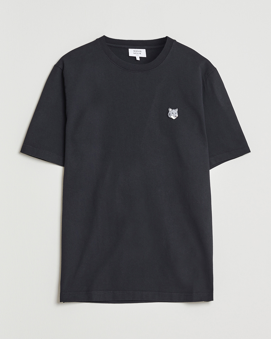 Heren | T-shirts | Maison Kitsuné | Grey Fox Head T-Shirt Black