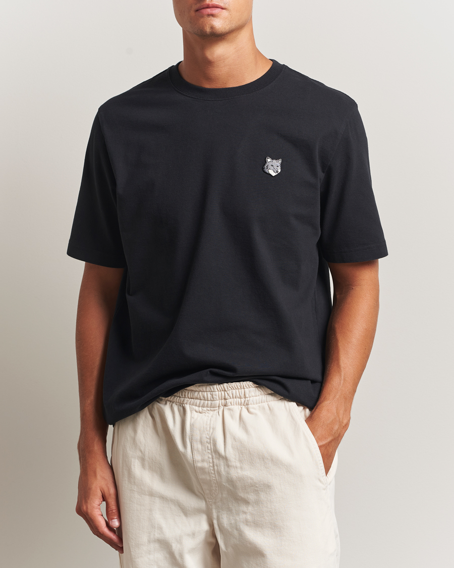 Heren | T-shirts | Maison Kitsuné | Grey Fox Head T-Shirt Black