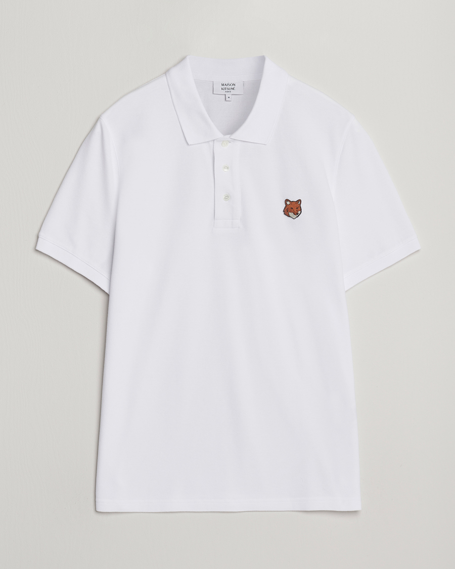Heren | Polo's | Maison Kitsuné | Fox Head Polo White