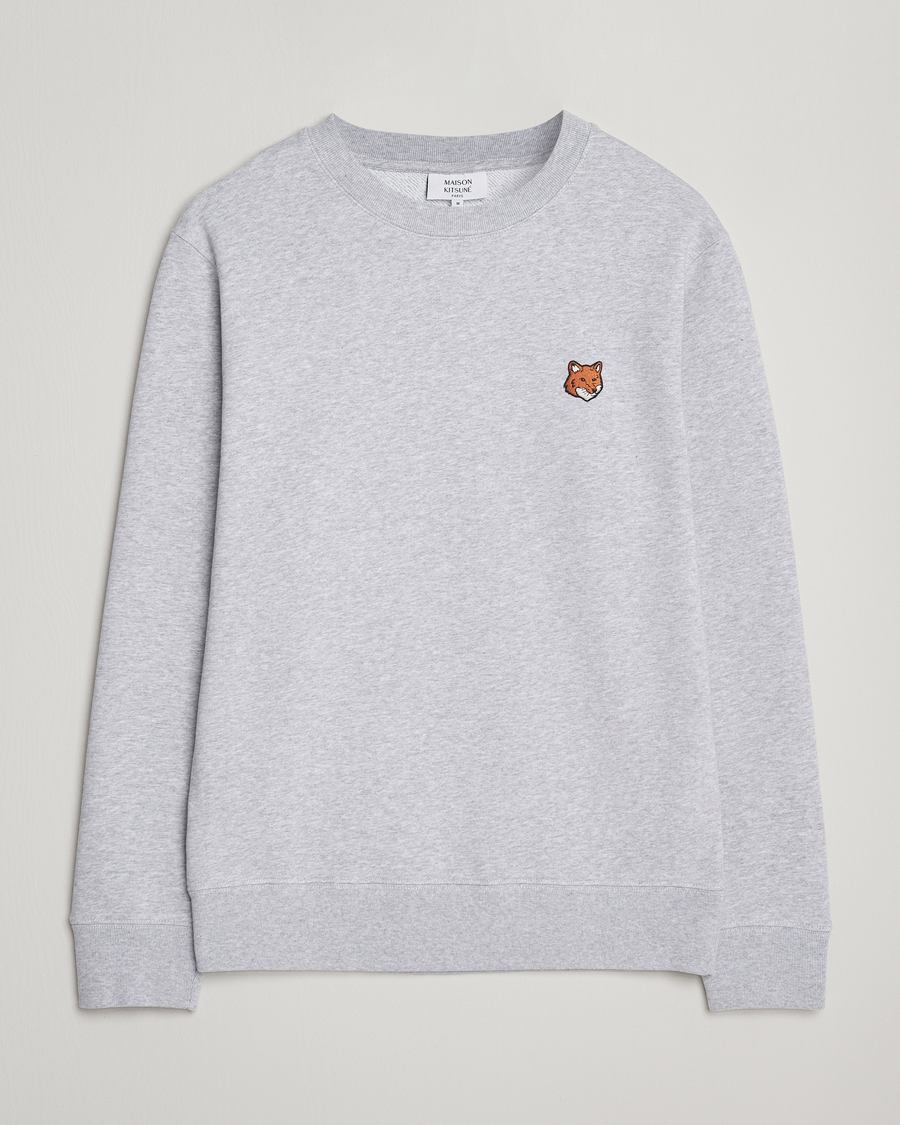 Heren | Truien | Maison Kitsuné | Fox Head Sweatshirt Light Grey Melange
