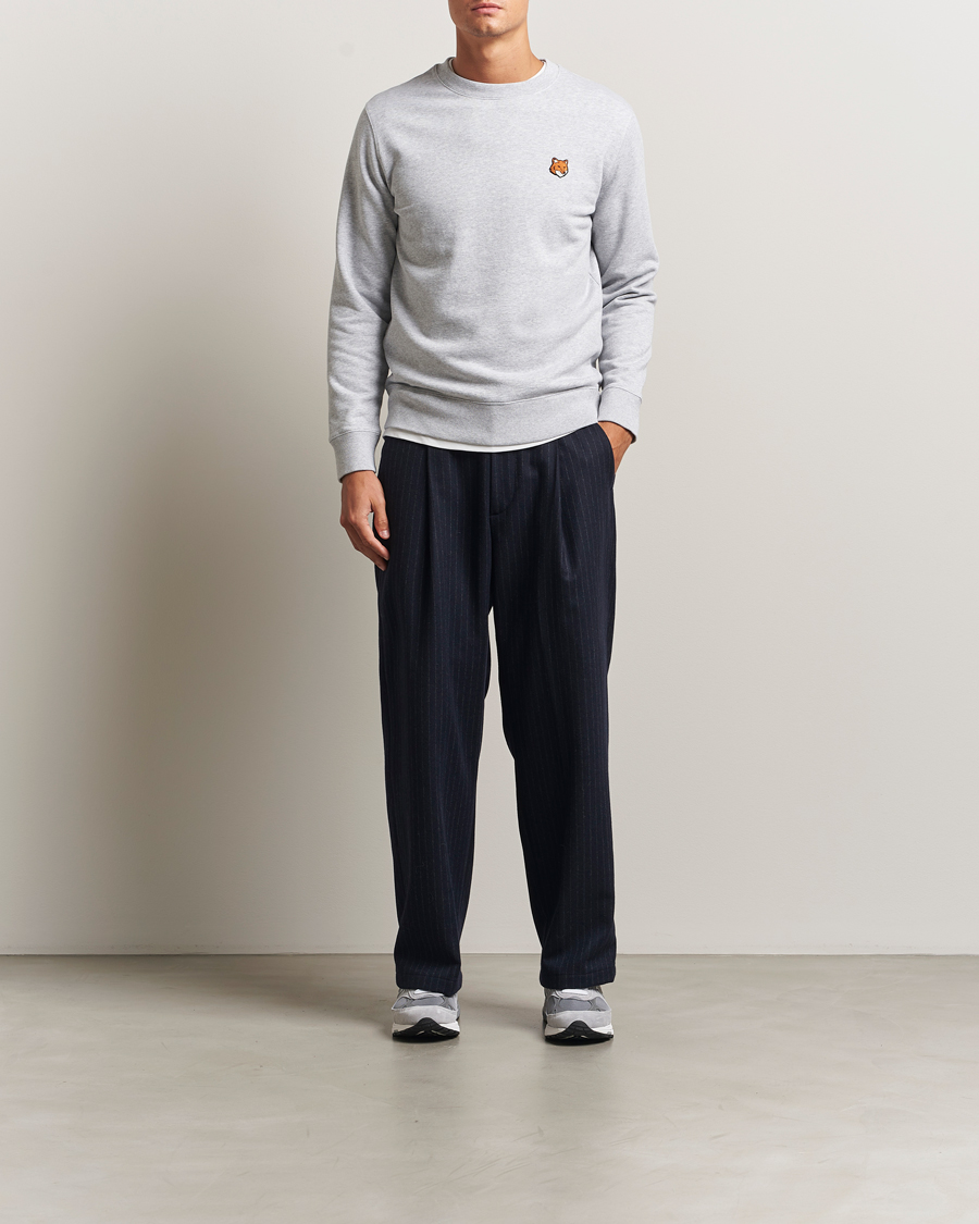 Heren | Truien | Maison Kitsuné | Fox Head Sweatshirt Light Grey Melange