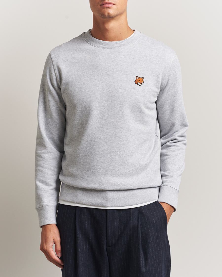 Heren | Truien | Maison Kitsuné | Fox Head Sweatshirt Light Grey Melange