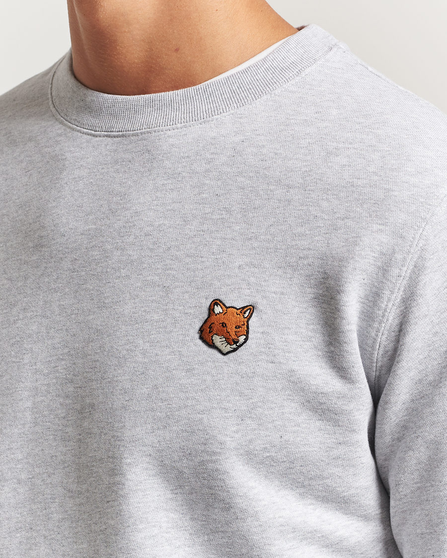 Heren | Truien | Maison Kitsuné | Fox Head Sweatshirt Light Grey Melange