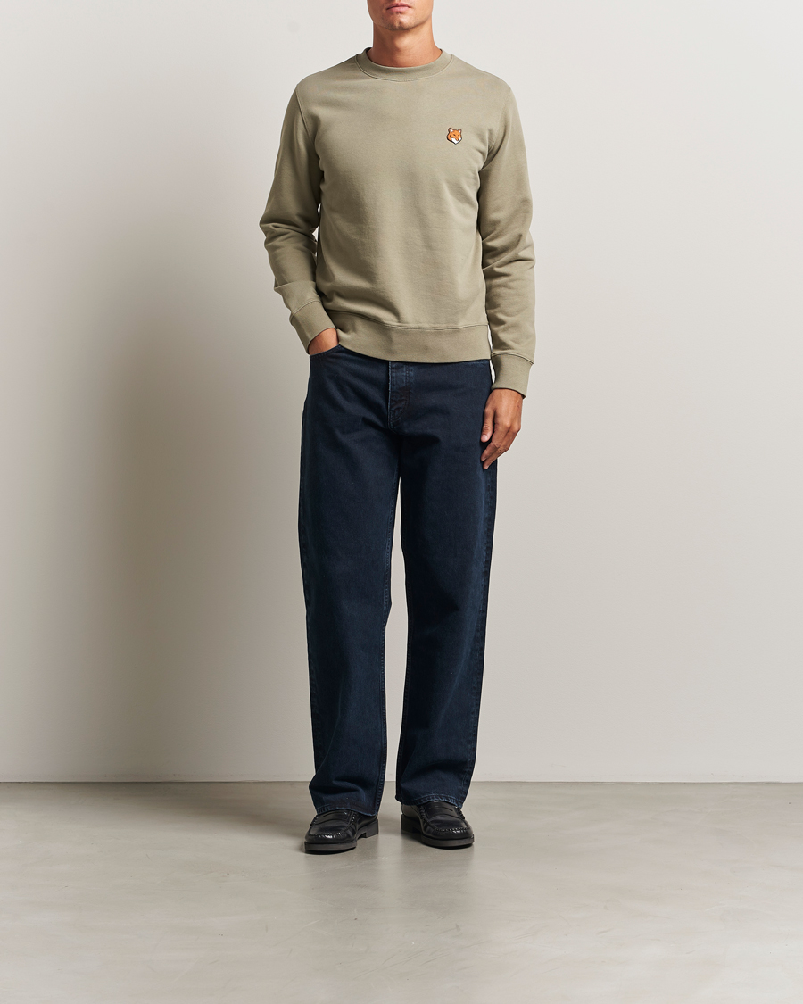 Heren | Truien | Maison Kitsuné | Fox Head Sweatshirt Laurel Green
