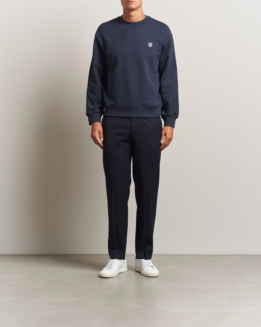 Heren | Truien | Maison Kitsuné | Grey Fox Head Sweatshirt Classic Navy
