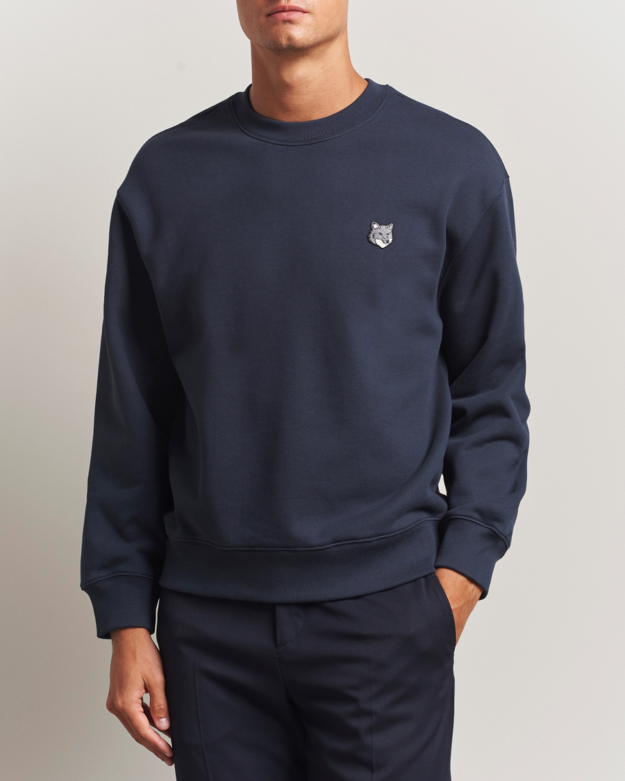 Heren | Truien | Maison Kitsuné | Grey Fox Head Sweatshirt Classic Navy