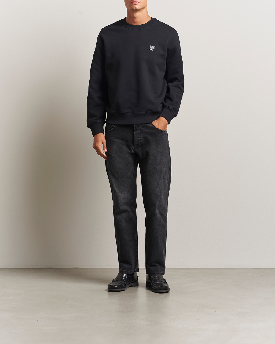 Heren | Truien | Maison Kitsuné | Grey Fox Head Sweatshirt Black