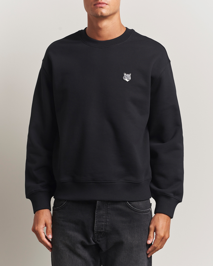 Heren | Truien | Maison Kitsuné | Grey Fox Head Sweatshirt Black