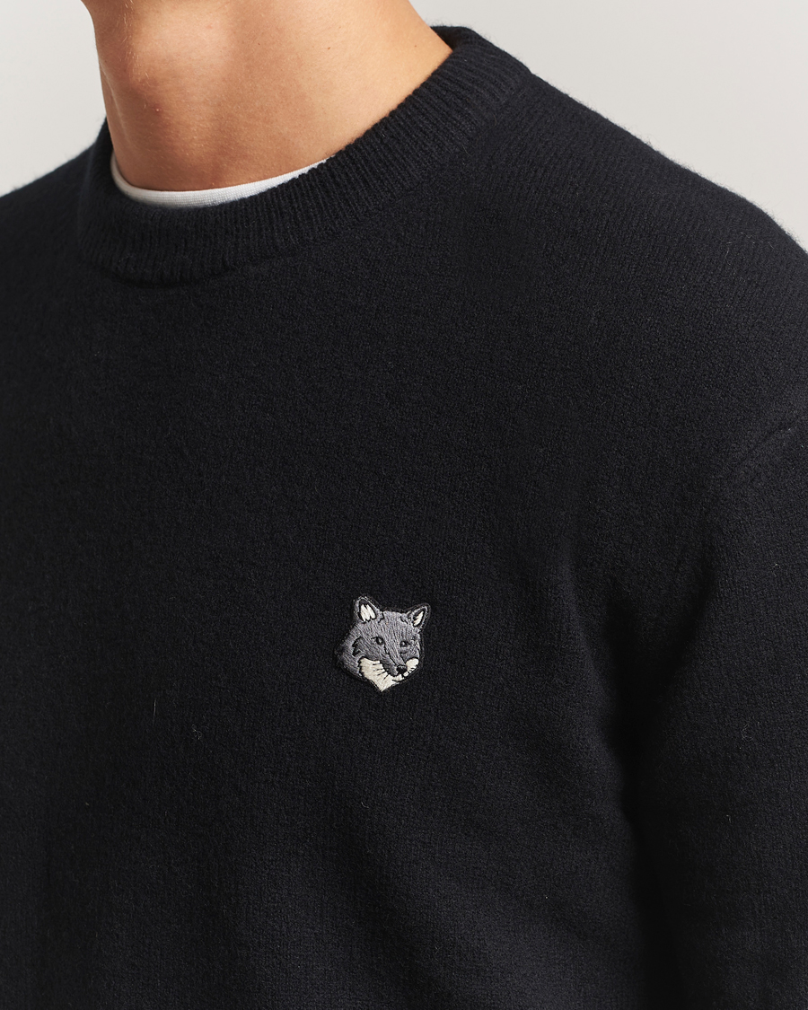 Heren | Truien | Maison Kitsuné | Grey Fox Head Lambswool Sweater Black