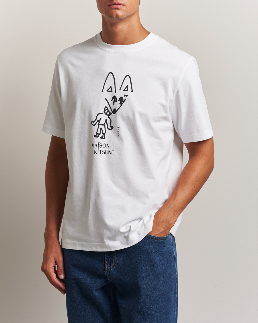 Heren | T-shirts | Maison Kitsuné | Party Fox T-Shirt White