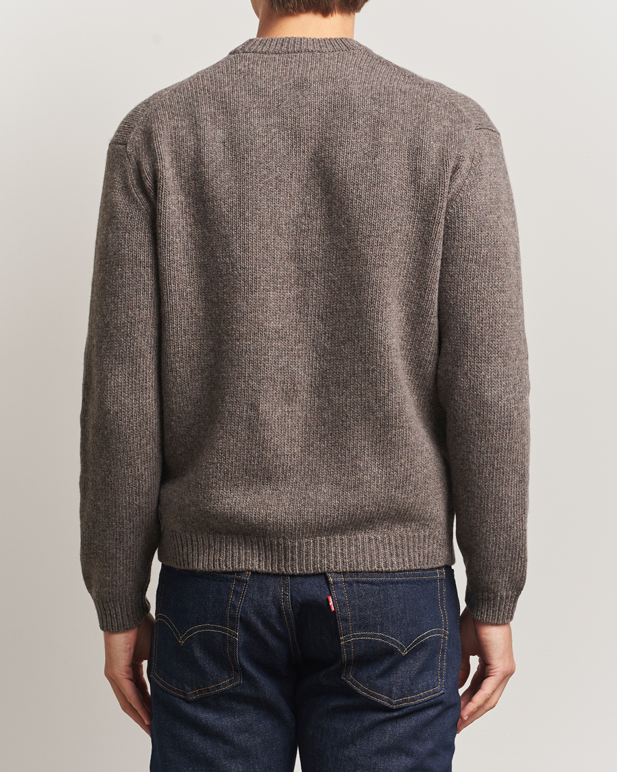 Heren | Truien | Maison Kitsuné | Dressed Fox Wool Knitted Sweater Dark Grey Melange
