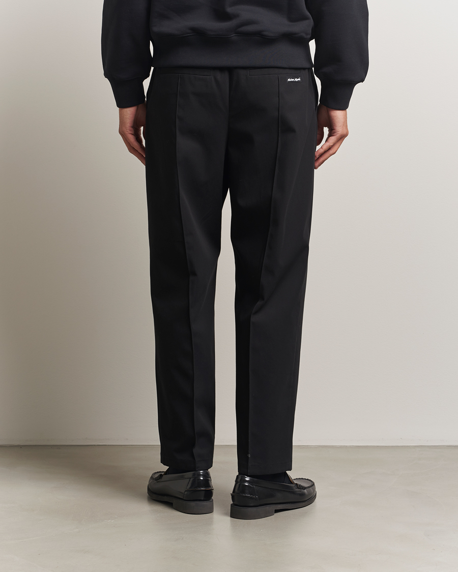 Heren | Broeken | Maison Kitsuné | Cotton Twill Pleated Drawstring Trousers Black