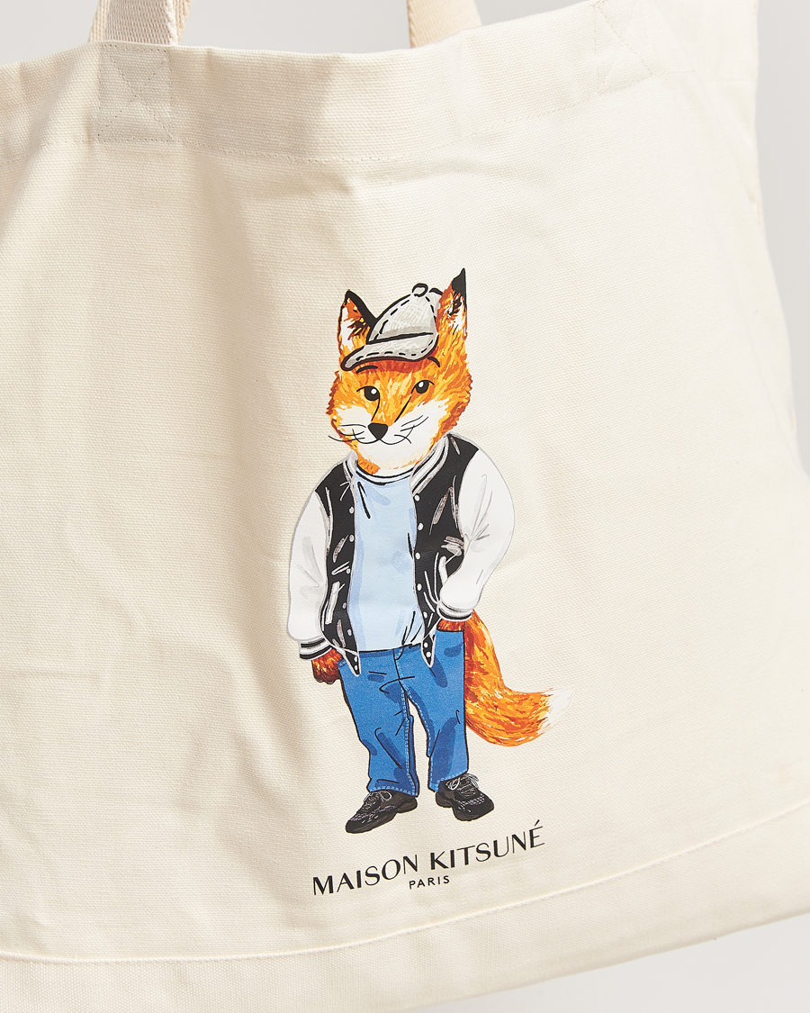 Heren | Tassen | Maison Kitsuné | Dressed Fox Tote Bag Ecru