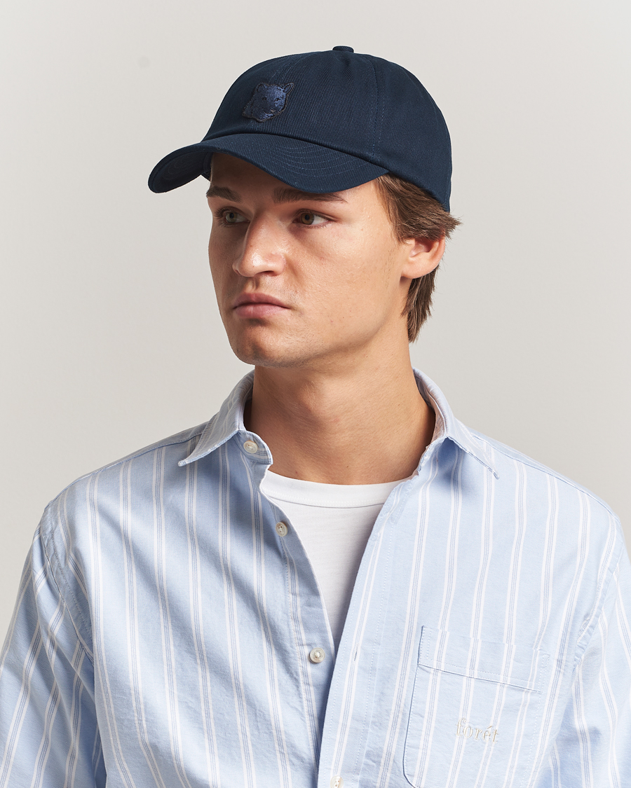 Heren | Hoeden en petten | Maison Kitsuné | Tonal Fox Head Cap Classic Navy