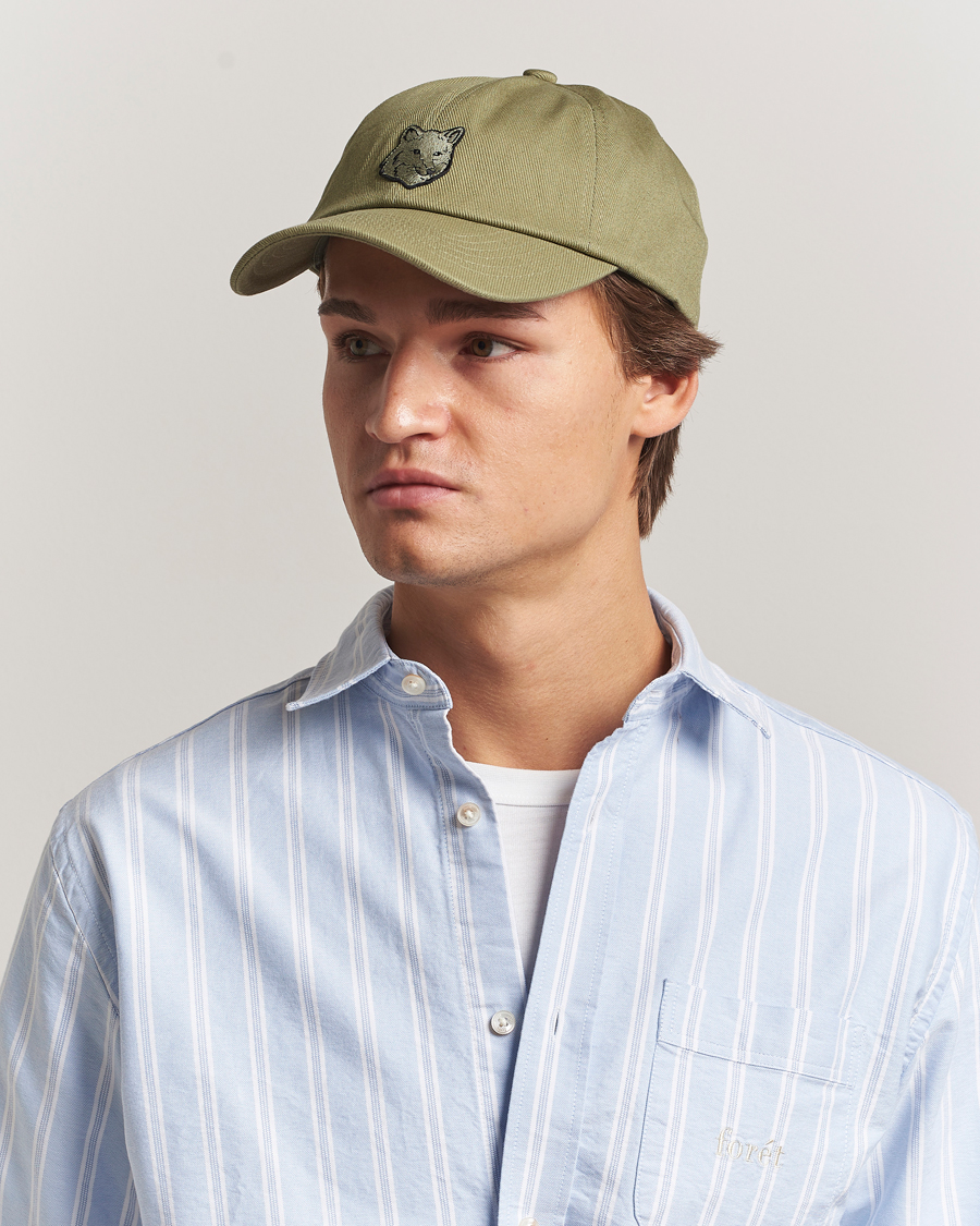 Heren | Hoeden en petten | Maison Kitsuné | Tonal Fox Head Cap Laurel Green