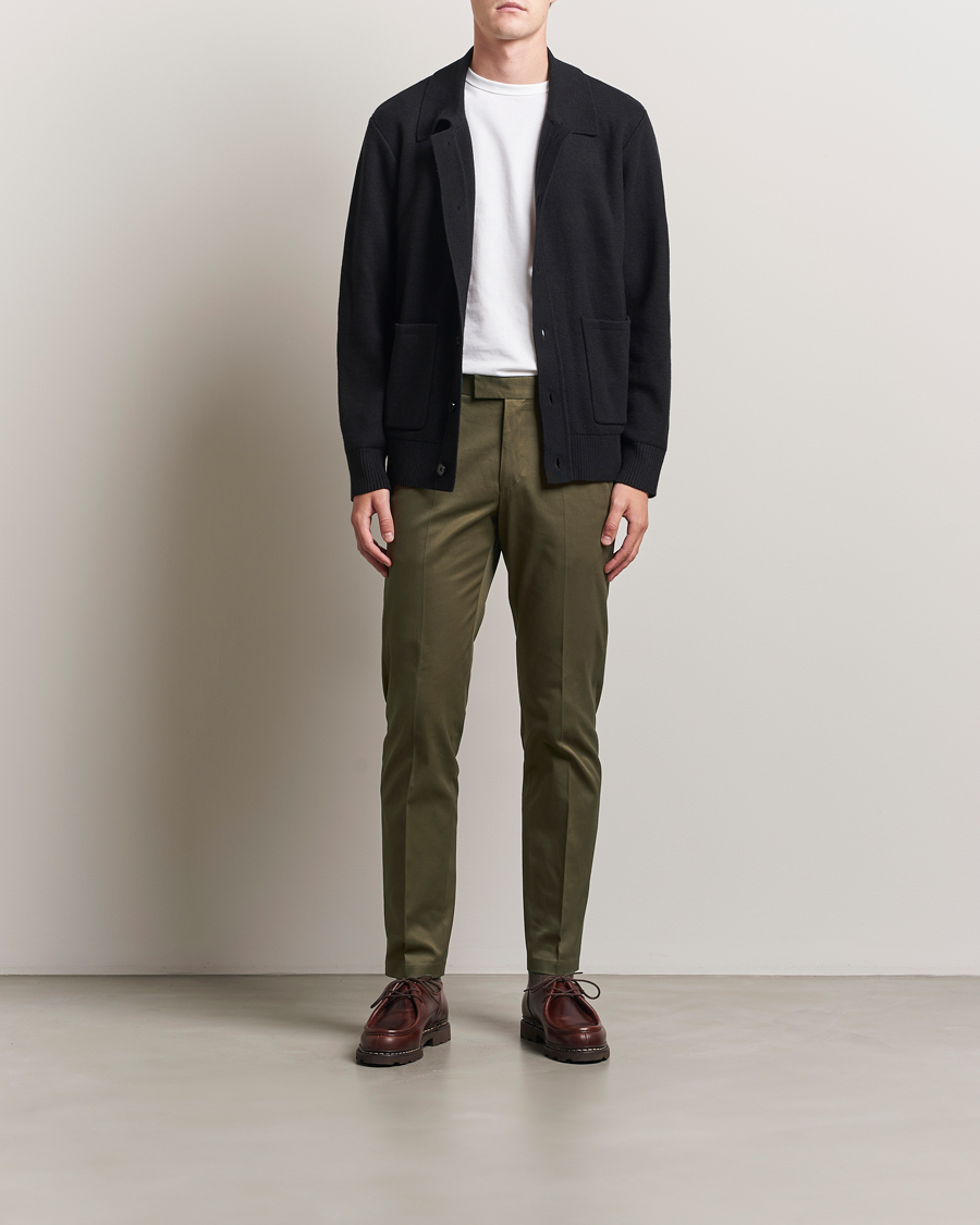 Heren | Broeken | Tiger of Sweden | Tenuta Cotton Chinos Deep Olive