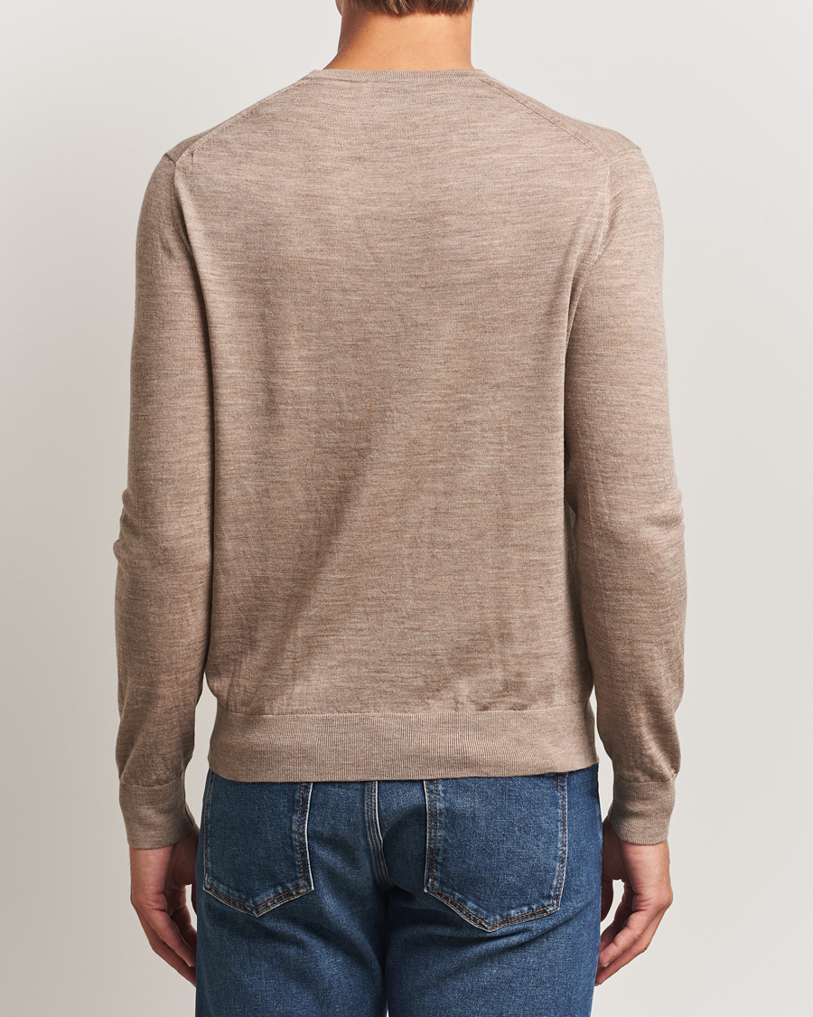 Heren | Truien | Tiger of Sweden | Connor Extra Fine Merino Crew Neck Pullover Beige Melange