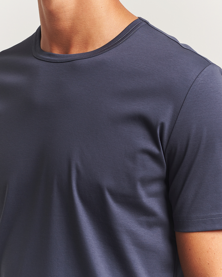 Heren | T-shirts | Tiger of Sweden | Olaf Mercerized Cotton T-Shirt Light Ink