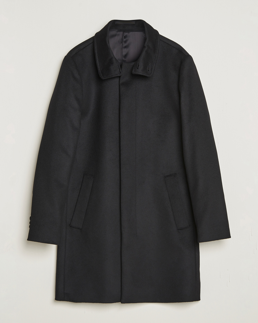 Heren | Jassen | Tiger of Sweden | Aleric Wool/Cashmere Stand Up Coat Black