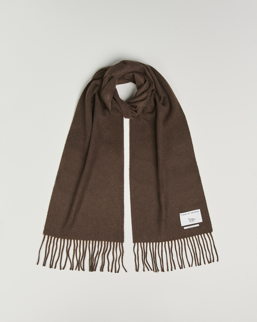 Heren | Sjaals | Tiger of Sweden | Sylan Wool Scarf Brown Olive
