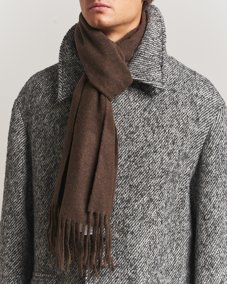 Heren | Tiger of Sweden Sylan Wool Scarf Brown Olive | Tiger of Sweden | Sylan Wool Scarf Brown Olive
