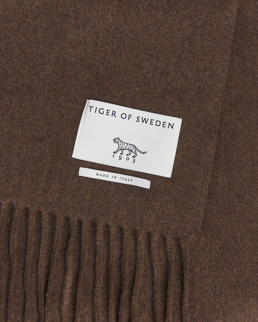 Heren | Sjaals | Tiger of Sweden | Sylan Wool Scarf Brown Olive
