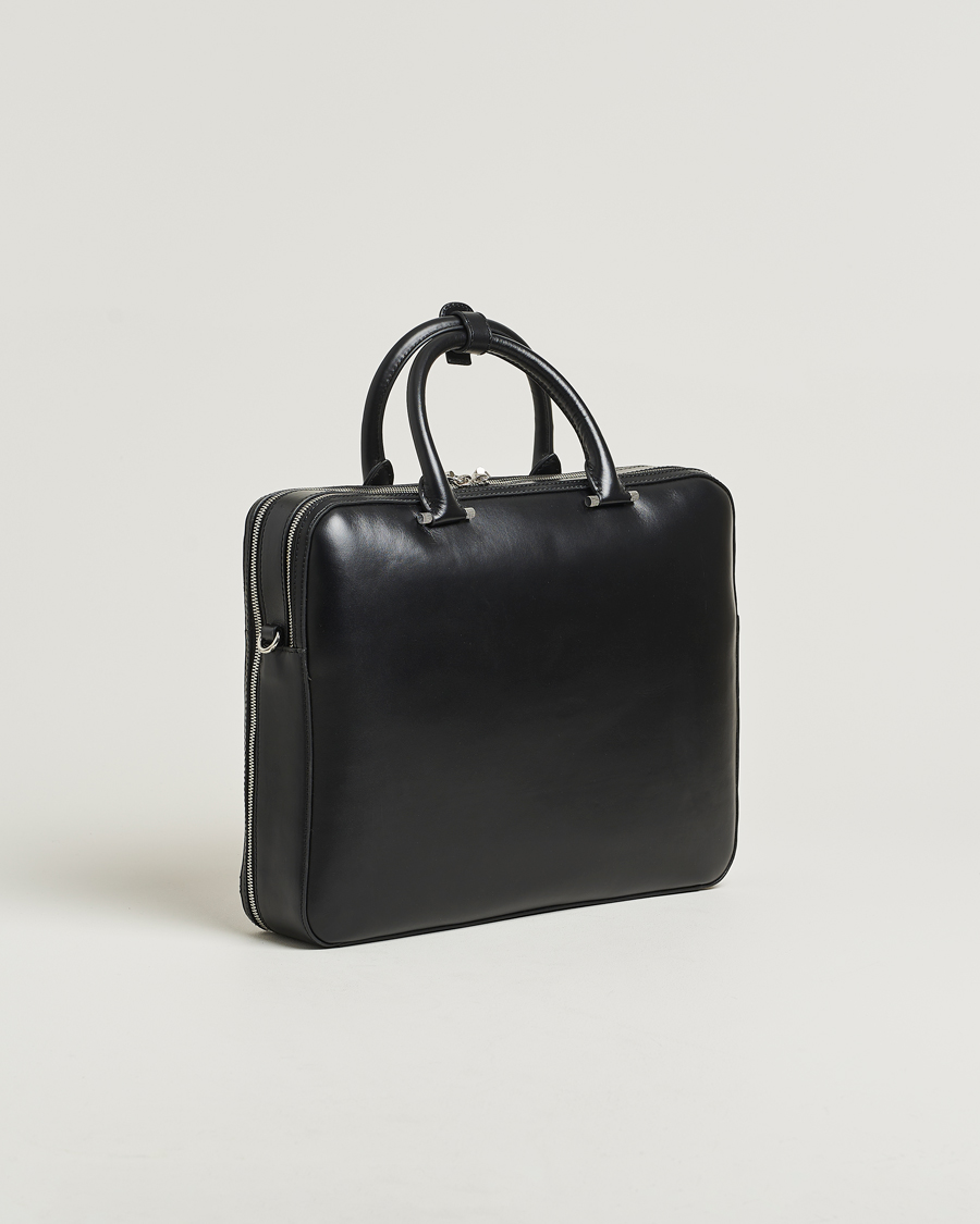 Heren | Tassen | Tiger of Sweden | Valise Smooth Leather Double Zip Briefcase Black