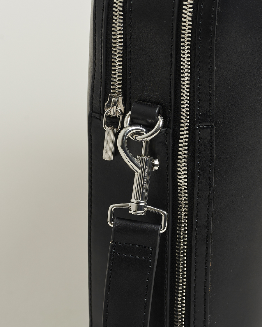 Heren | Tassen | Tiger of Sweden | Valise Smooth Leather Double Zip Briefcase Black