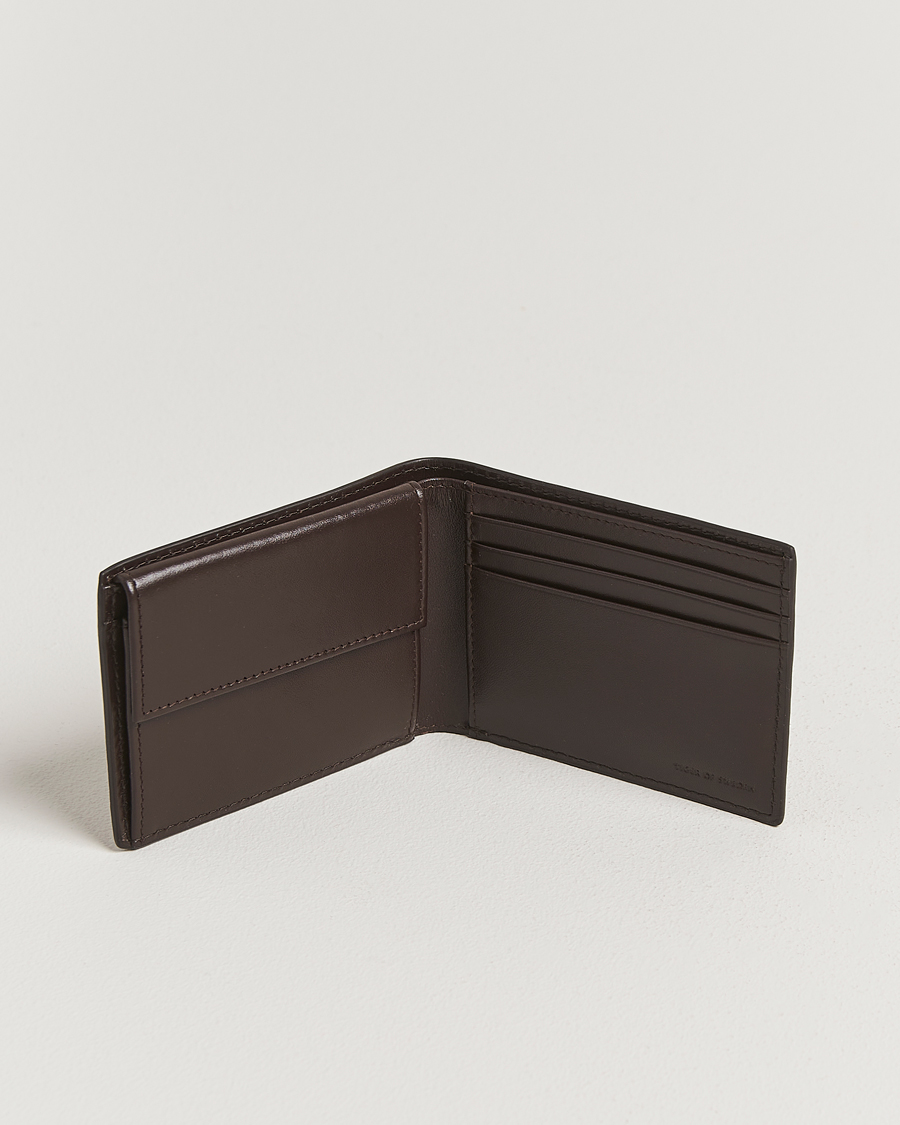 Heren | Portemonnees | Tiger of Sweden | Wald Grainer Leather Wallet Dark Brown