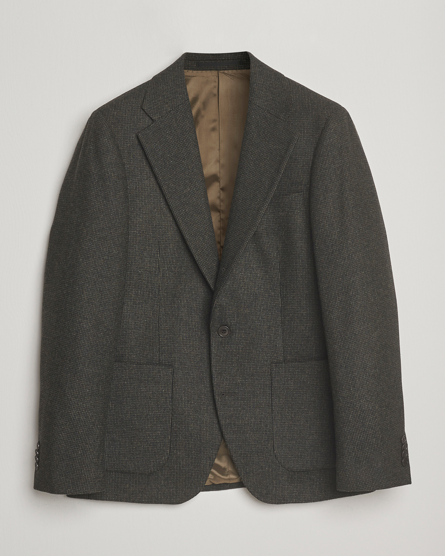 Heren | Blazers | Tiger of Sweden | Easer Wool Pepita Blazer Midnight Green