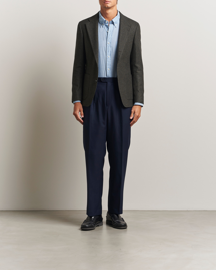 Heren | Blazers | Tiger of Sweden | Easer Wool Pepita Blazer Midnight Green