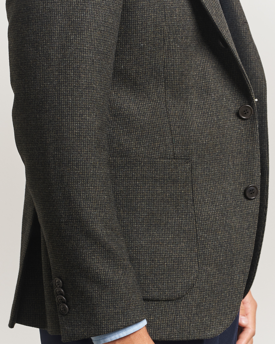 Heren | Blazers | Tiger of Sweden | Easer Wool Pepita Blazer Midnight Green
