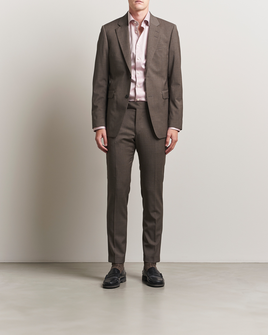 Heren | Broeken | Tiger of Sweden | Tenuta Wool Suit Trousers Mud