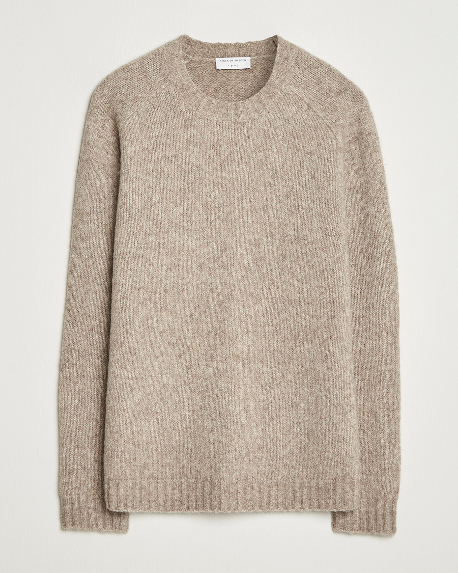 Heren | Truien | Tiger of Sweden | Adryan Yak/Alpaca Knitted Sweater Stone