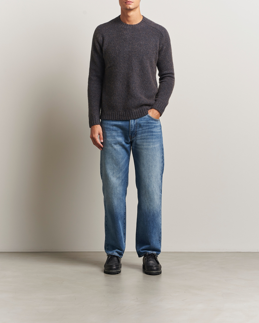 Heren | Truien | Tiger of Sweden | Adryan Yak/Alpaca Knitted Sweater Blue Function