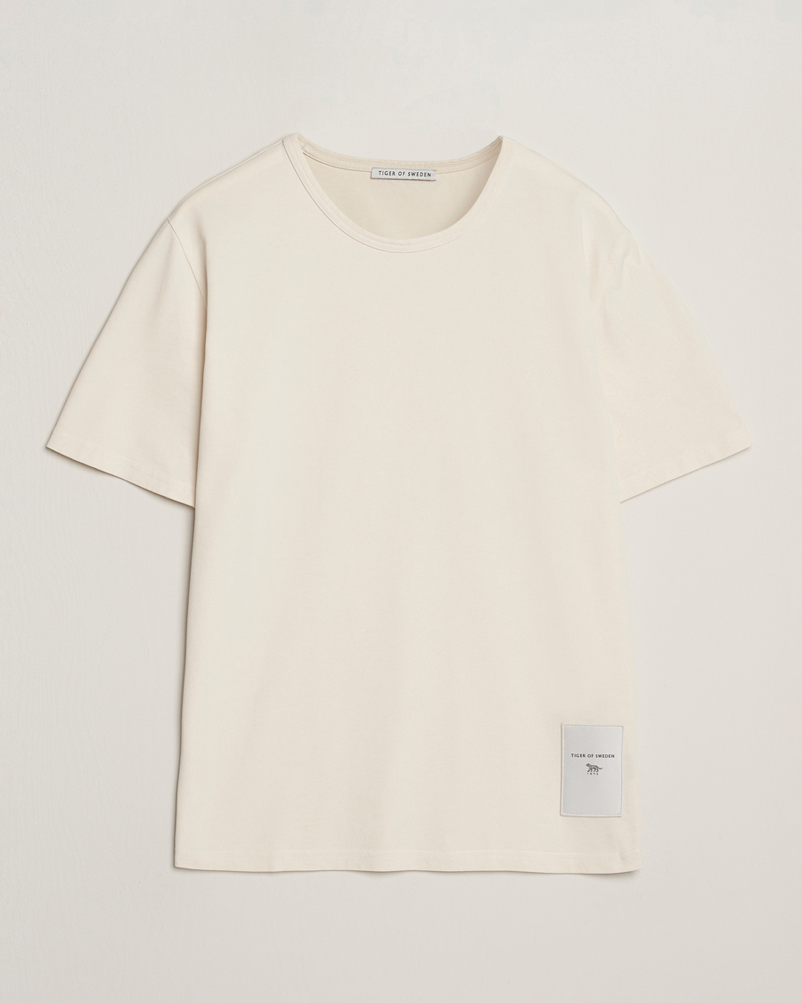 Heren | T-shirts | Tiger of Sweden | Jake Heavy Crew Neck T-Shirt Light Ivory