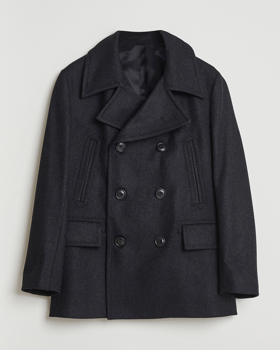 Heren | Jassen | Tiger of Sweden | Mahler Wool/Cashmere Peacoat Charcoal