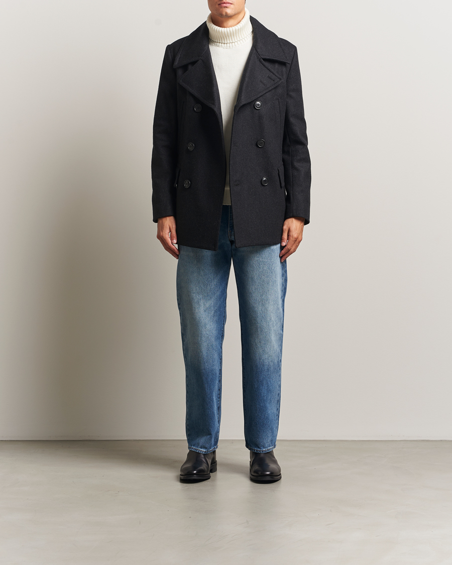 Heren | Jassen | Tiger of Sweden | Mahler Wool/Cashmere Peacoat Charcoal