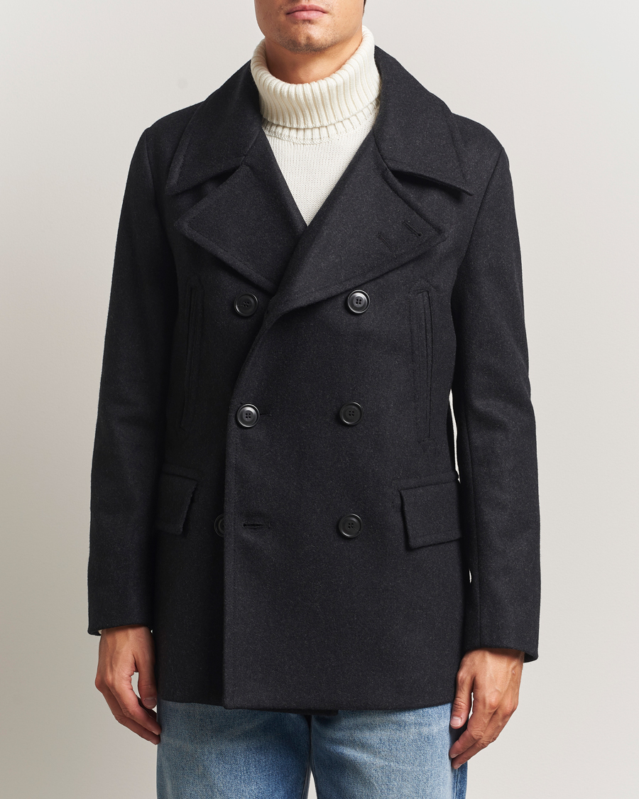 Heren | Jassen | Tiger of Sweden | Mahler Wool/Cashmere Peacoat Charcoal