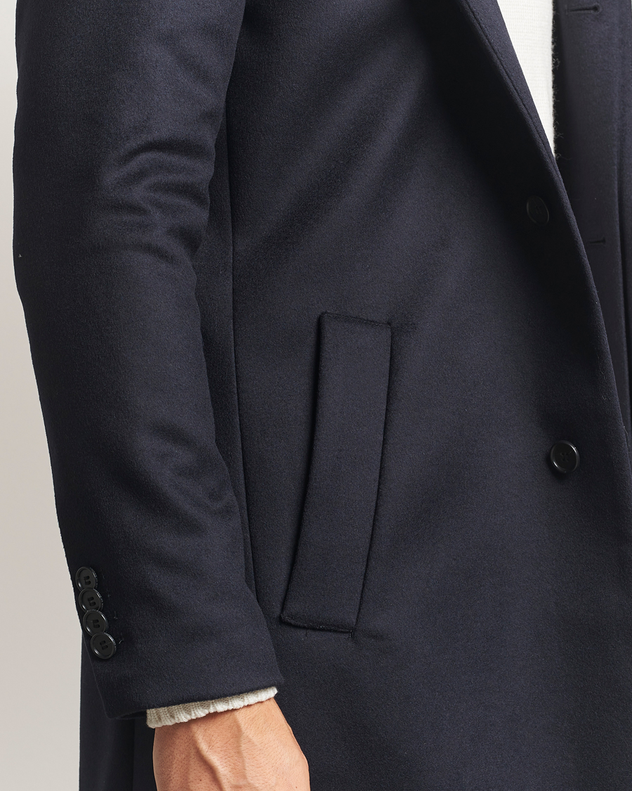 Heren | Jassen | Tiger of Sweden | Aleric Wool/Cashmere Hooded Coat Light Ink