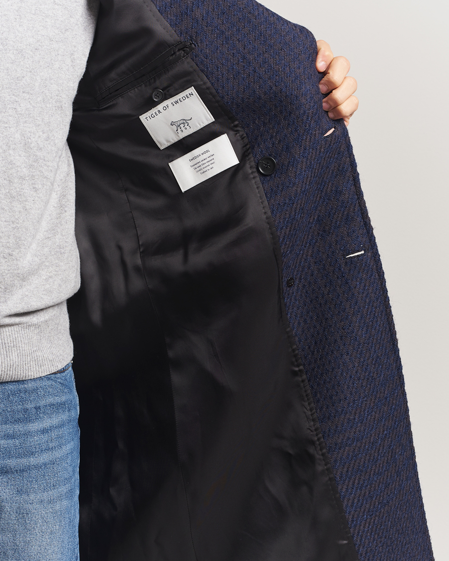 Heren | Jassen | Tiger of Sweden | Hennri Swedish Wool Double Breasted Coat Light Ink