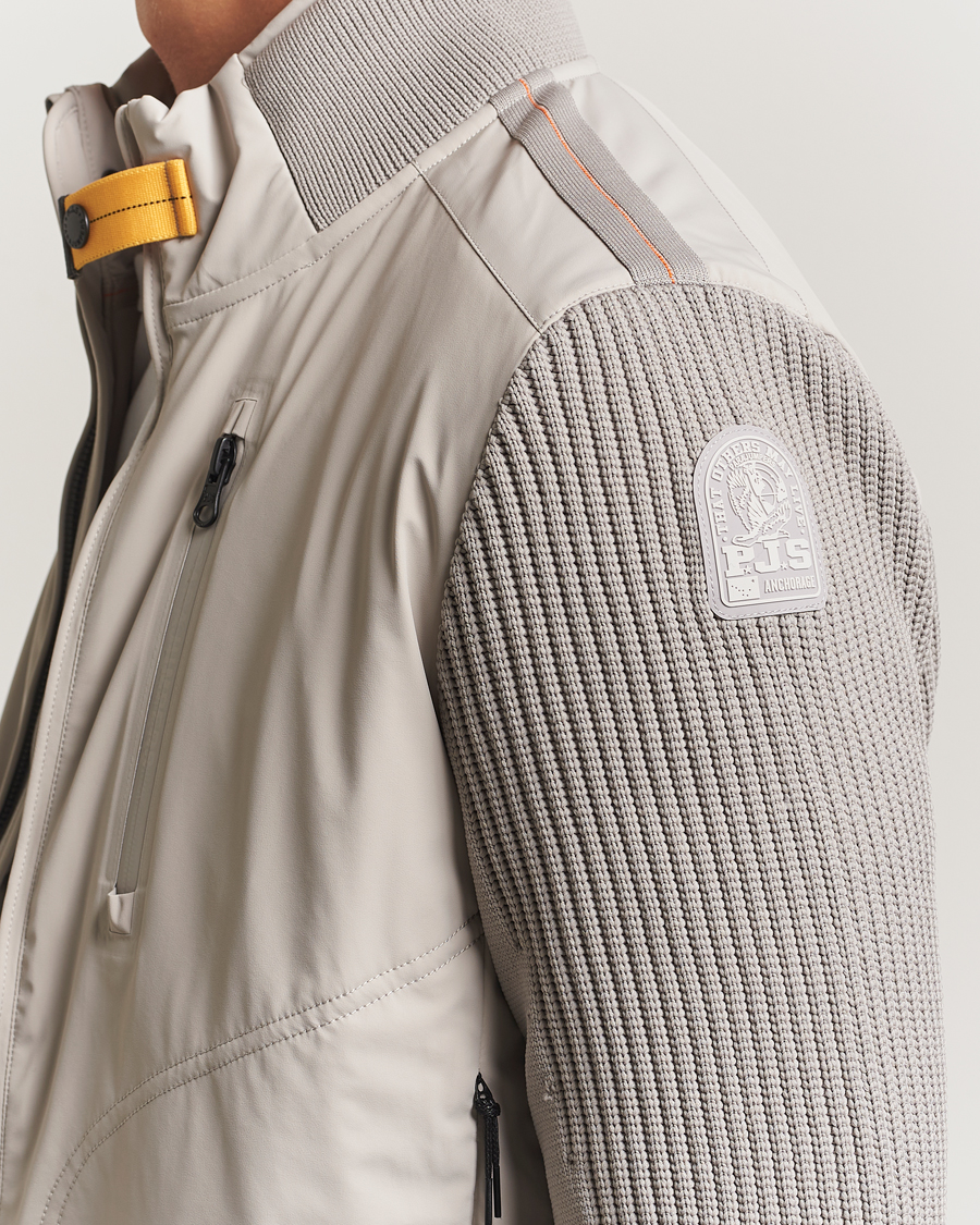 Heren | Jassen | Parajumpers | Zorba Tech Knit Hybrid Jacket Chateau Grey