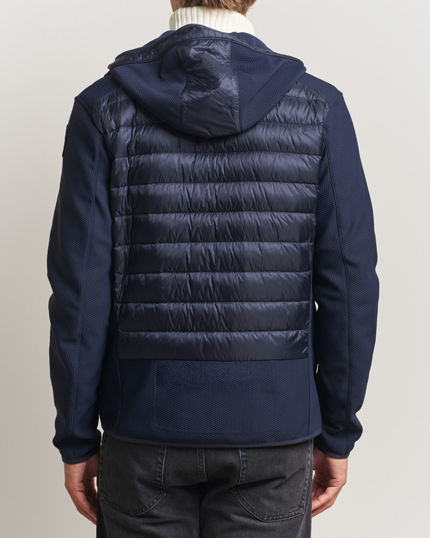 Heren | Jassen | Parajumpers | Nolan Warm Up Hybrid Hooded Jacket Blue Navy